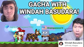 Growtopia | Selling CHEAP TO Windah Basudara ITEMS + (GACHA With Windah Basudara!) Lucky! Ft. Lehnwa