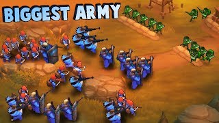 My BIGGEST ARMY Yet!  We're UNSTOPPABLE!  (Guns Up Multiplayer Gameplay)