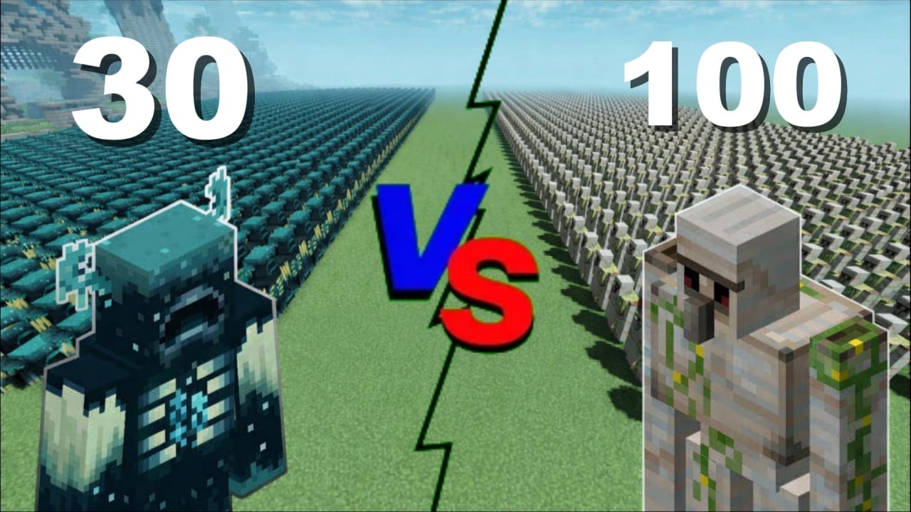 30 warden vs 100 iron golem