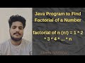 Java Program to Find Factorial of a Number#coding #numbers #factorial #javaprogramming #javaprogram