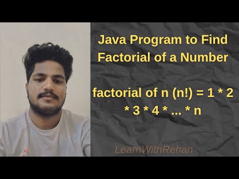 Java Program to Find Factorial of a Number#coding #numbers #factorial #javaprogramming #javaprogram 