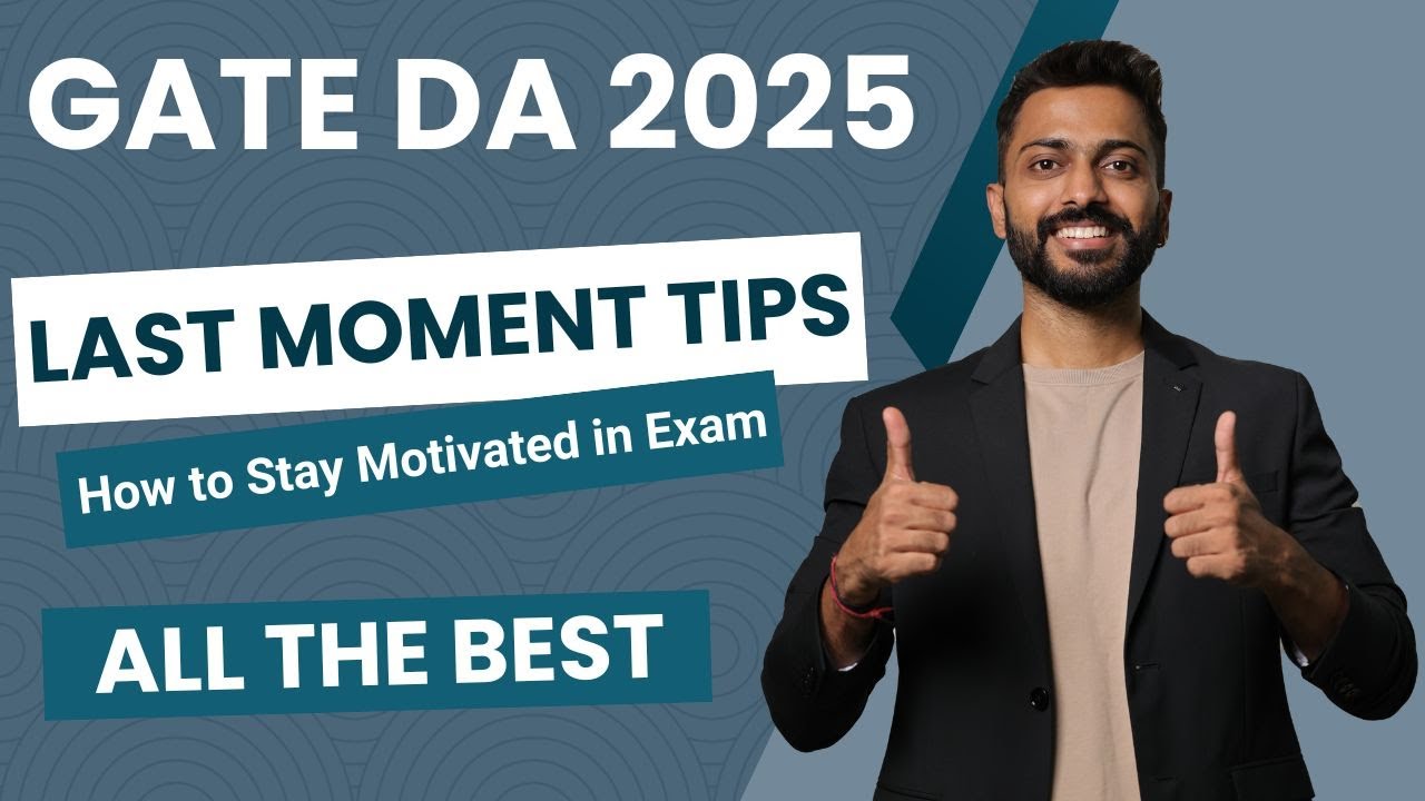 Last Moment Tips GATE DA 2025 | All The Best - YouTube