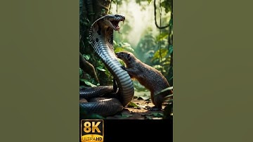 Epic Cobra vs Mongoose Battle To Rescue baby in Forest 🐍🦡#cobra #wildlife #mongoose #shorts #animals