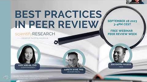 Best Practices in Peer Review