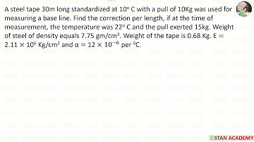 Problem No - 4 Errors in Tape Surveying from previous university questions