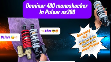 Dominar 400 Monoshocker In Pulsar Ns200 | Modified Ns200 | ns200 monoshocker upgrade 