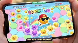 HEXMOJI 🚀 Official Android Trailer | Kawaii Hexagon Puzzle Game! screenshot 2