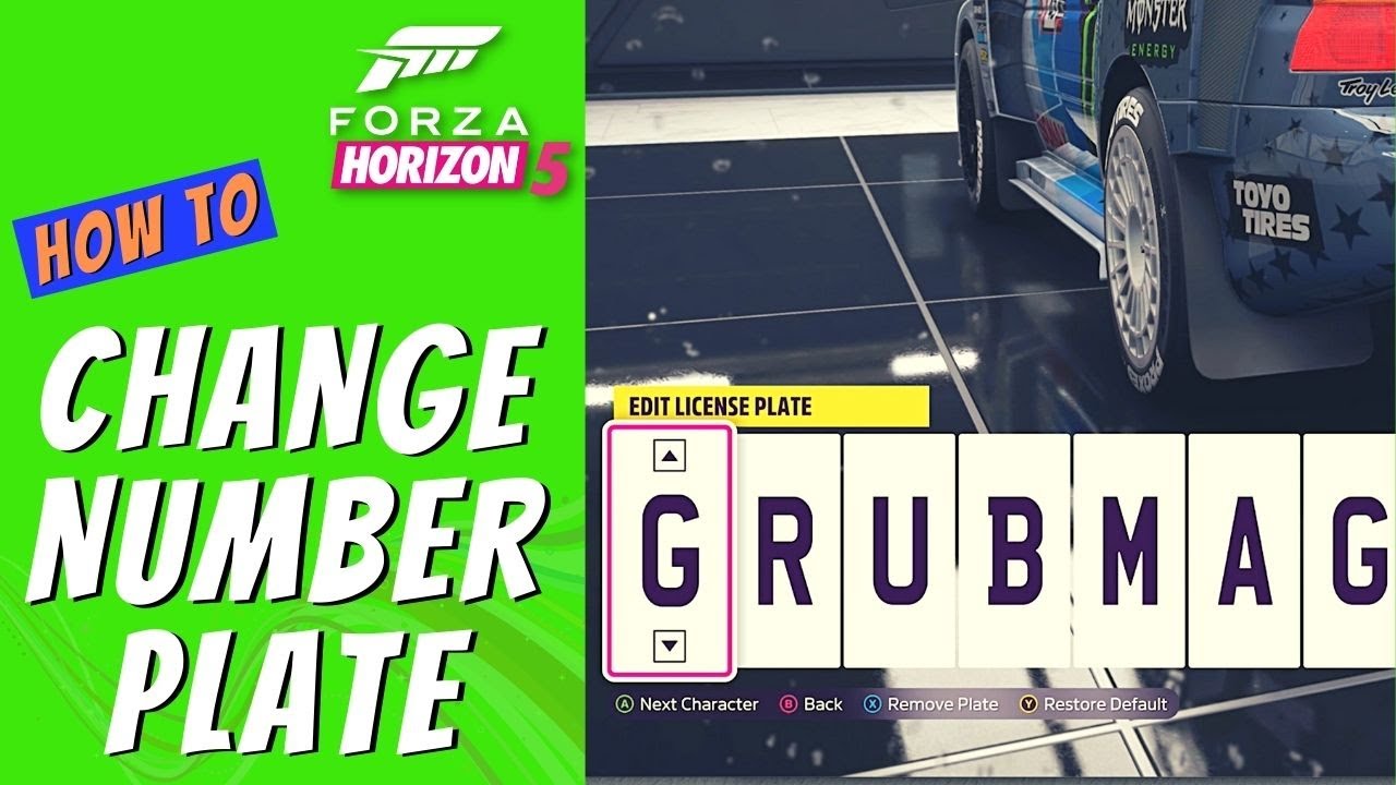 Forza Horizon 5 How to Change Number Plate YouTube