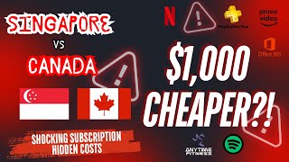 Subscription Shock: How Moving from Singapore to Canada Saved Us $1,000!