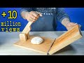 طريقه صنع آلة ضغط العجين اليدوية / How to make a wooden roti machine for pizza and baking