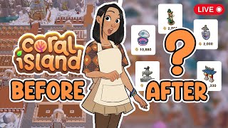 Redecorate With Me! Town Rank B & 300,000 Gold | CORAL ISLAND | Live