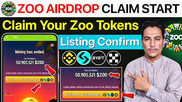 Zoo Airdrop Claim Start | Zoo Airdrop New Update  | Zoo Airdrop Listing Date | Zoo Token Allocation
