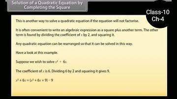 Class-10 | Quadratic Equation | Complete Chapter conceptual animated video | Cbse