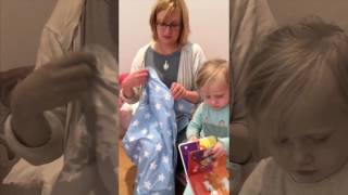 Jojo Maman Bebe blue star sheet sleep bag review screenshot 1