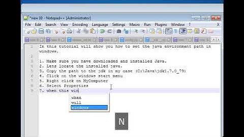 Setting Java Path windows