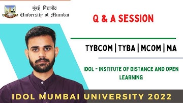 TYBCOM/TYBA Annual IDOL Exam 2022 | MCOM Part 2 | MA Part 2 @Imaduddin Educare