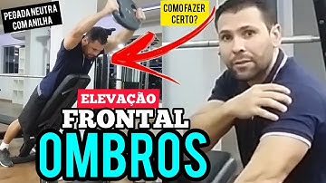 ELEVAÇÃO FRONTAL OMBROS COM ANILHA BANCO INCLINADO- COMO FAZER CERTO ❓🤔