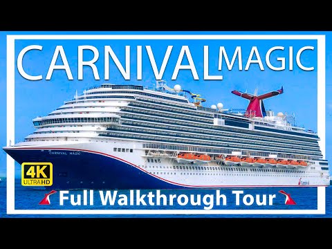 Vídeo: Carnival Magic Cruise Ship Profile e Photo Tour