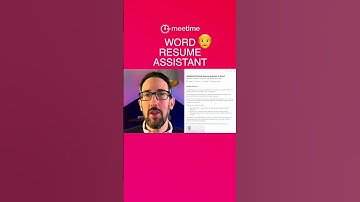 Microsoft Word Resume Assistant Retires