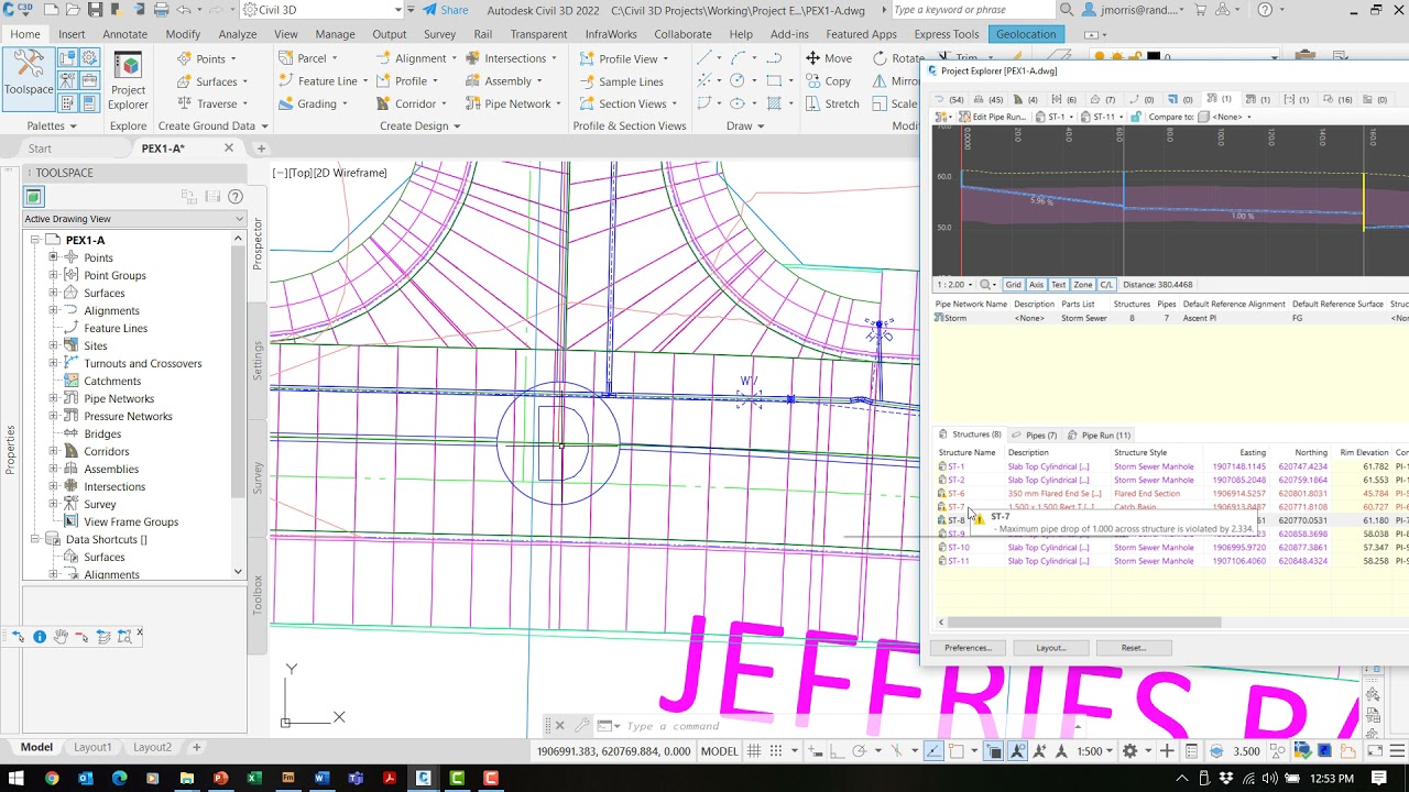 C06 ◍AutoCAD Civil 3D - Project Explorer