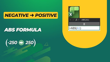 How to Convert Negative to Positive Numbers in Excel (ABS)