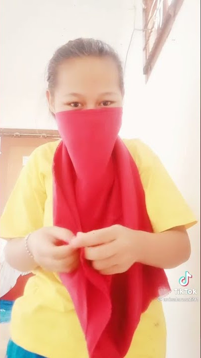 cara buat cadar dari jilbab segi empat 😍😍😁
