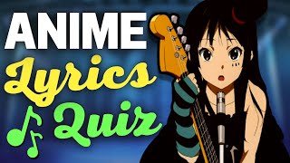 ANIME OPENING QUIZ #03 | 40 Lyrics