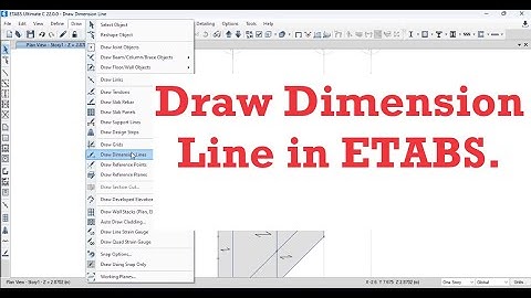 Draw Dimension Line In ETABS.