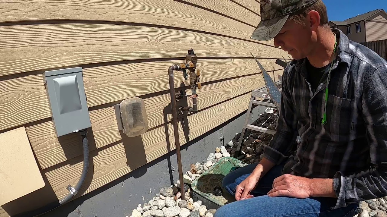 Frozen sprinkler backflow preventer repair YouTube