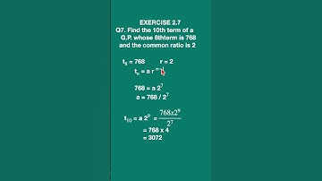 10th MATH | EXERCISE 2.7 Q 7 | Solutions  GEOMETRIC PROGRESSION #Tamil#Samacheer#guide#revision