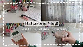 Haftasonu Vlog!🩶 | 7. Sınıf Ders Çalışma Günlüğüm🖇