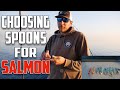 Choosing the right spoons for salmon fishing  cloudy v sunny glow v nonglow big king spoons