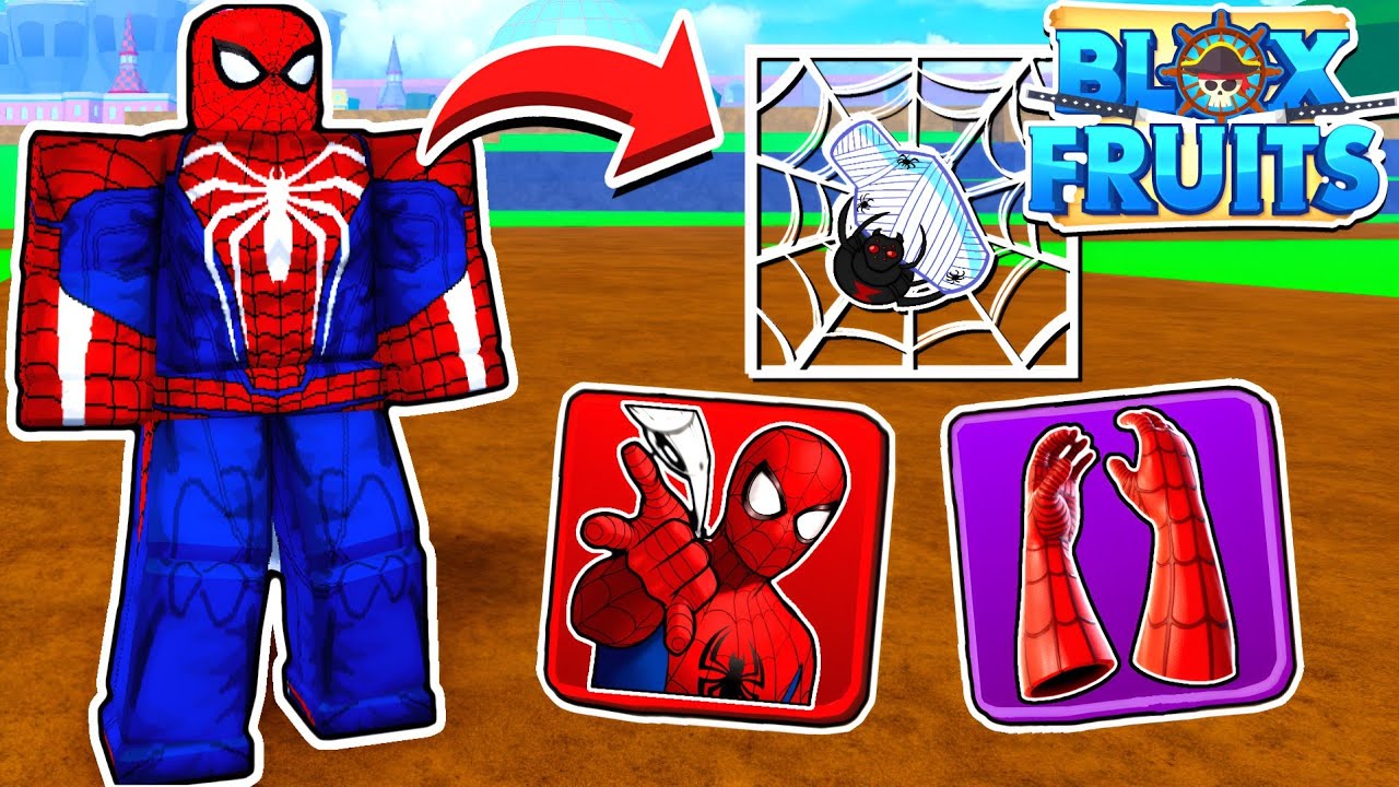 VIREI O SPIDER MAN DE ARANHA VERSO NO BLOX FRUITS! 