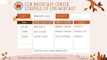 CCN Live Broadcast |  Quarter 3 | Science 5 I Module 1