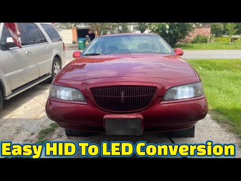 How to: 97-98 Lincoln Mark VIII HID to LED conversion. Read description.