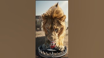 This lion is smart enough to recognize a trap. Absolutely incredible. EP.3  #Shorts #Trap #Lion