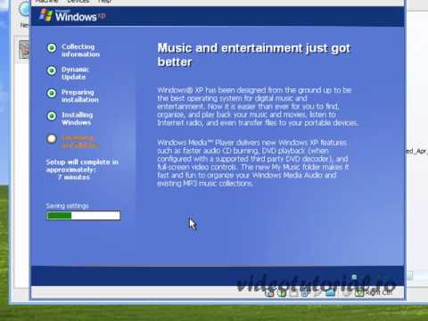 instalare si setare windows xp sp3