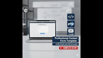 Professional Contact Form Template - HTML/CSS/JS with PHP & EmailJS | Complete Setup