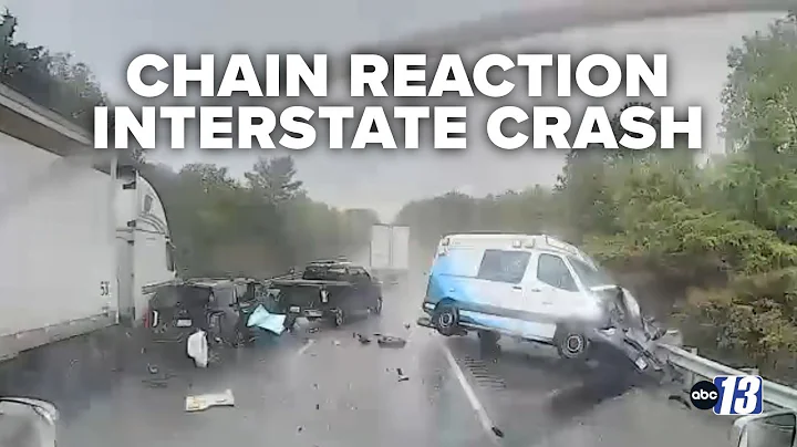 10-vehicle chain reaction crash on Interstate 81 captured on dashcam