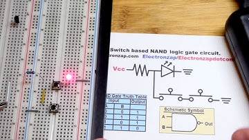 Quick push button switch based NAND logc gate electronics circuit by electronzap