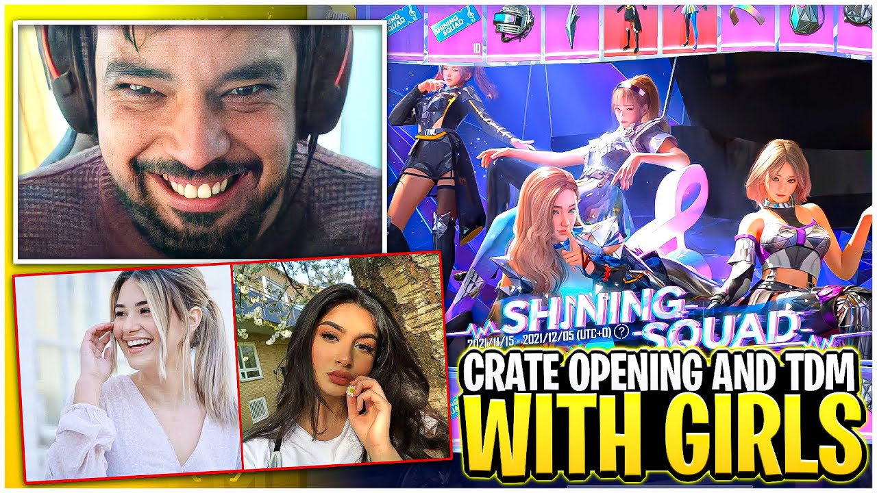 NEW CRATE OPENING - TDM WITH GIRLS - PUBG MOBILE - FM RADIO GAMING