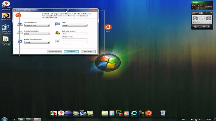 How to install Ubuntu 12.04 on windows 7