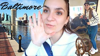 My First Time in Baltimore! Inner Harbor, USS Constellation, Shrimp for lunch 🍤 | USA TRIP EP 10 🇺🇸