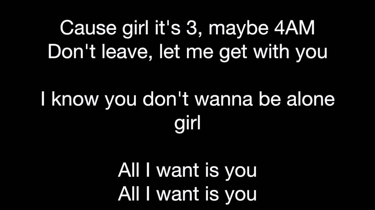 I Want You Lyrics Daniel Skye