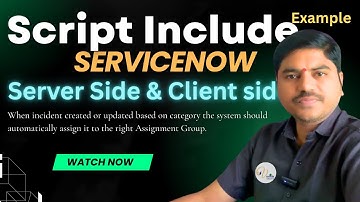 Calling script include through server script and client script #scripting #scriptinclude #servicenow