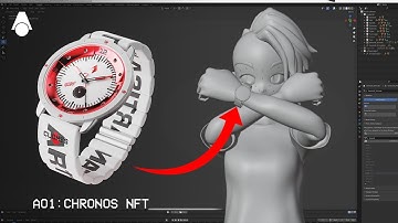 Attaching your Artisan Object NFT Watch to your RTFKT CloneX | 3D Blender Tutorial | Metaverse Ready