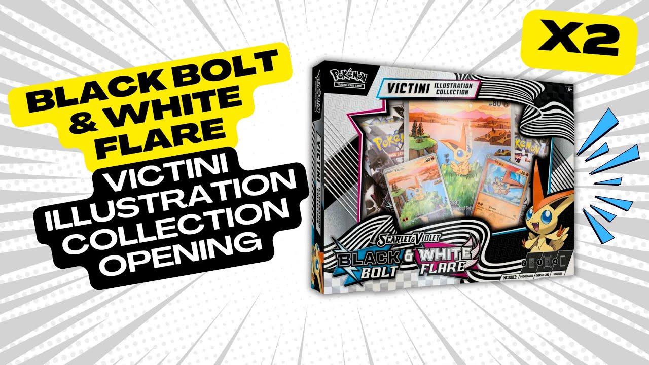 Black Bolt and White Flare Victini Illustration Collection