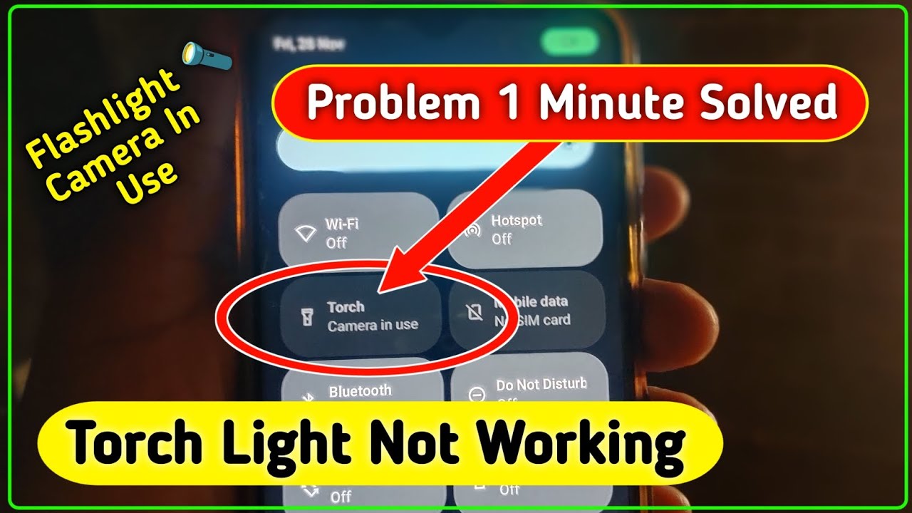 Flashlight not working | Flashlight camera in use | Camara in use ...
