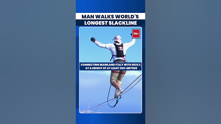 Man Walks World's Longest Slackline #shorts #worldslongest #slackline #tnpositive
