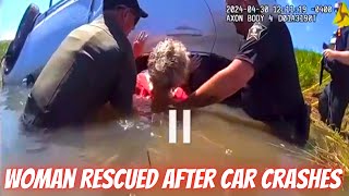 WOMAN RESCUED AFTER CAR CRASHES --- Bad drivers & Driving fails -learn how to drive #1125